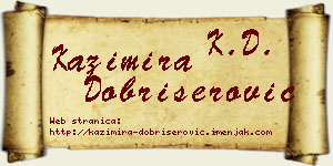 Kazimira Dobrišerović vizit kartica
